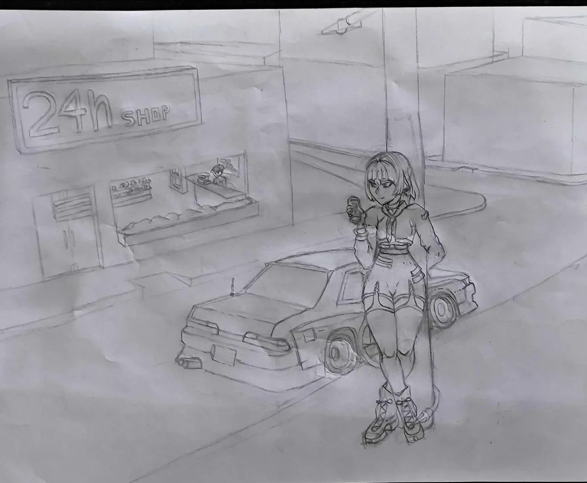Desenho do Pedro antes