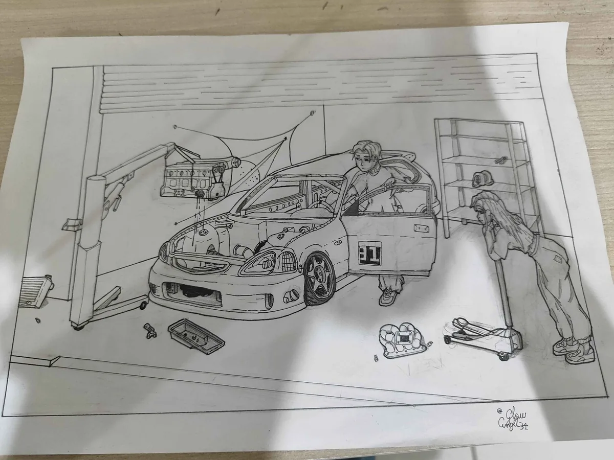 Desenho do Pedro depois de praticar